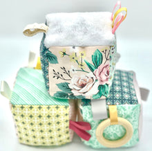 Load image into Gallery viewer, 3.5” Floral Sensory Fabric Block Set
