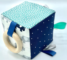 Load image into Gallery viewer, 5&quot; Elephant Sensory Fabric Block
